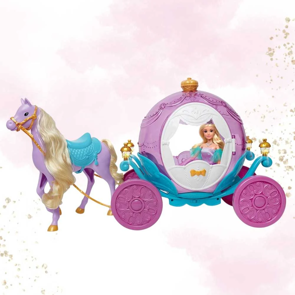 Lėlių rinkinys princesė Lily ir karieta WOOPIE ROYAL