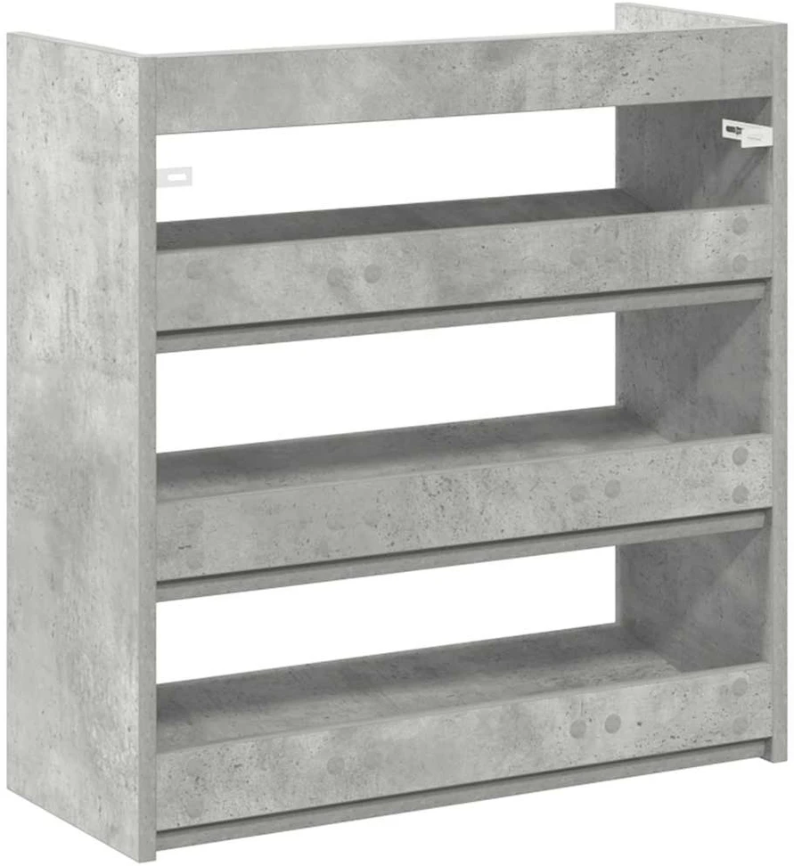 Lentyna batams, betono pilka, 60x25x62cm, apdirbta mediena