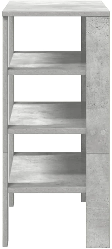 Lentyna batams, betono pilka, 61x32x70cm, apdirbta mediena