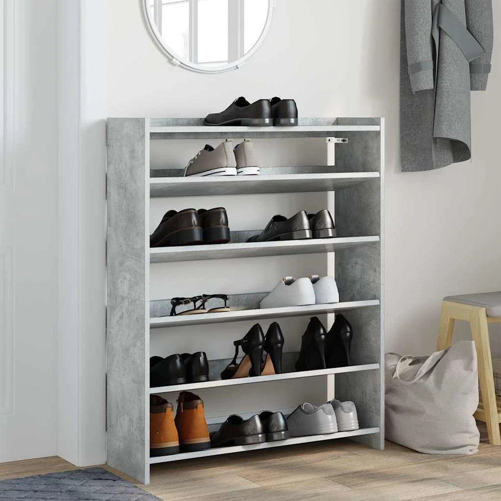 Lentyna batams, betono pilka, 80x25x100cm, apdirbta mediena