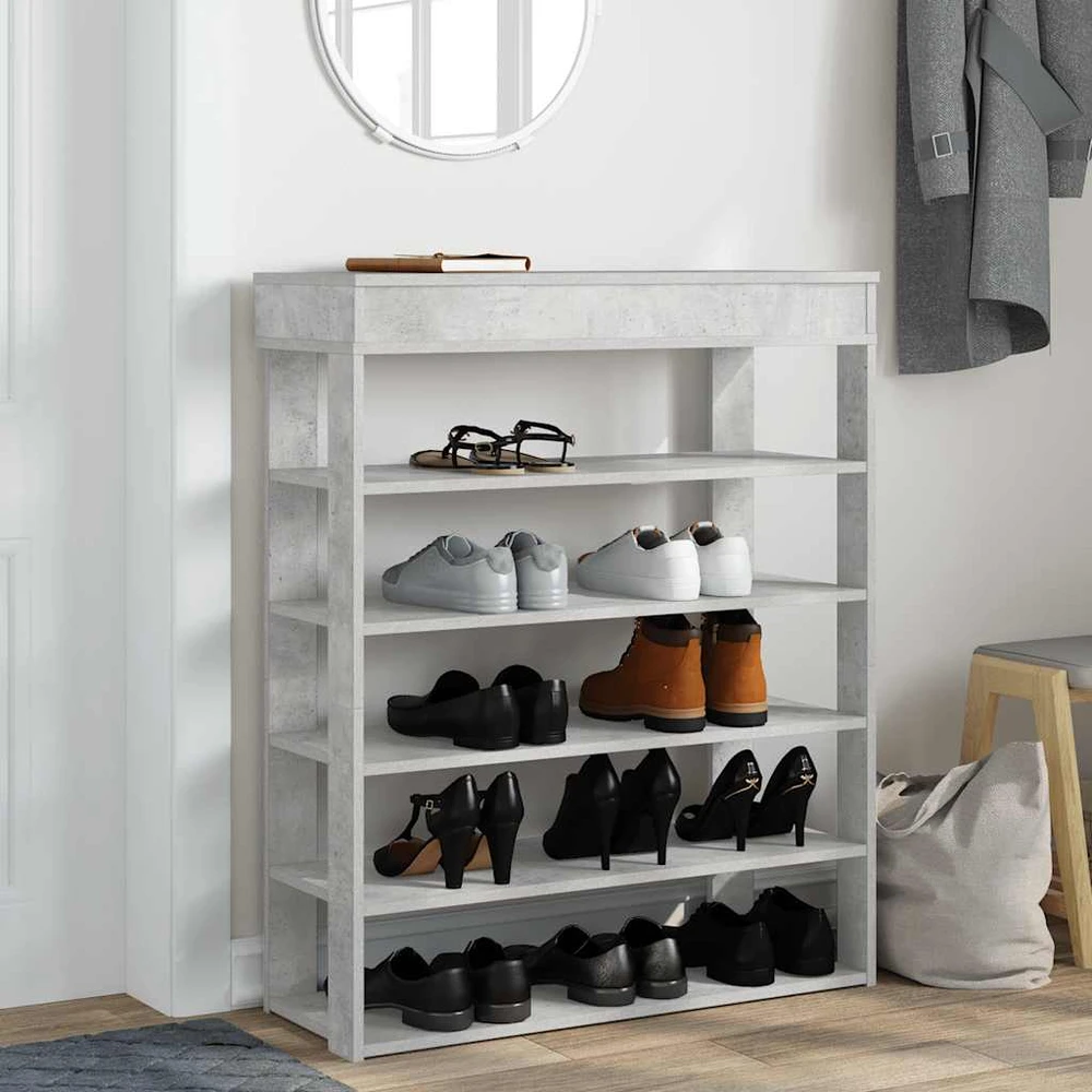 Lentyna batams, Concrete Oak 80x30x98cm, apdirbta mediena