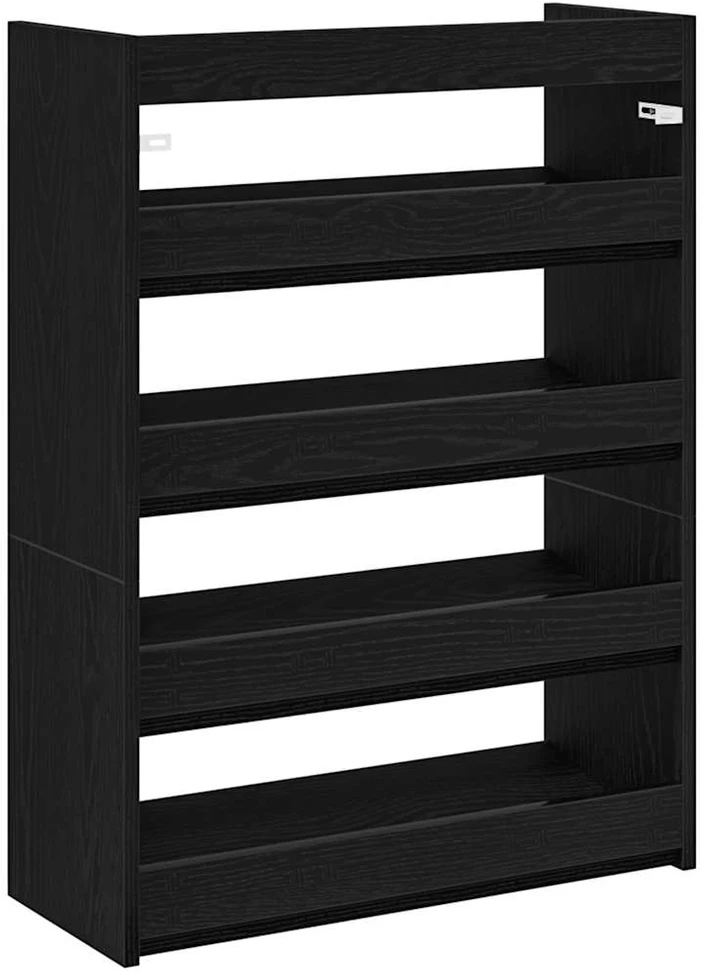 Lentyna batams, juodos spalvos, 80x25x61,5cm, apdirbta mediena