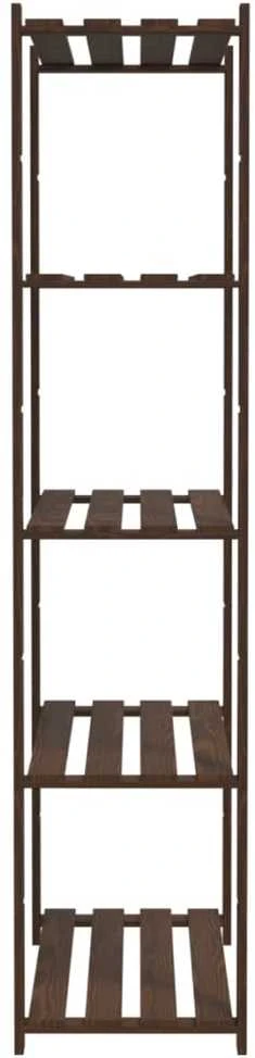 Lentyna daiktams, 5 aukštų, ruda, 80x38x170cm, pušies masyvas