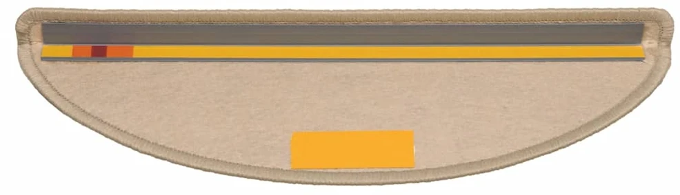 Lipnūs laiptų kilimėliai, 15vnt., tamsios smėlio, 56x17x3cm