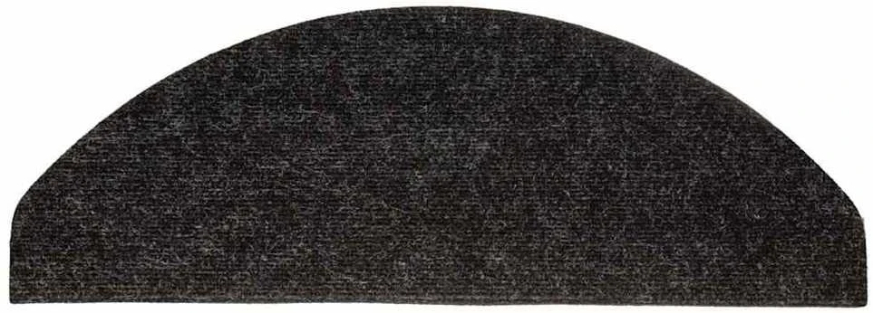 Lipnūs laiptų kilimėliai, 20 vnt., juodos spalvos, 56x17x3cm
