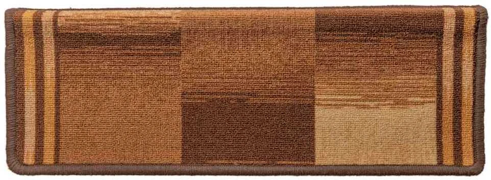 Lipnūs laiptų kilimėliai, 5vnt., rudos spalvos, 65x21x4cm