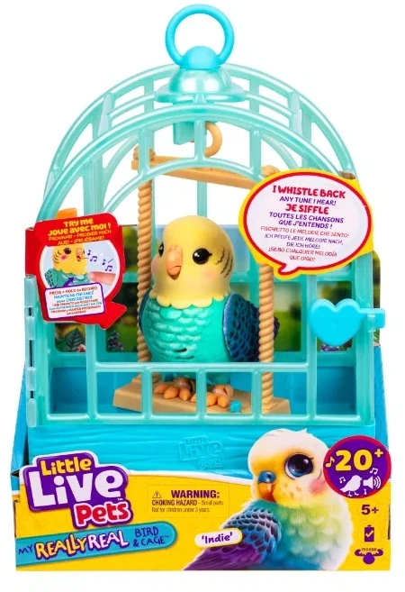 Interaktyvus žaislinis paukščiukas Little Live Pets My Really Real Bird & Cage Indie