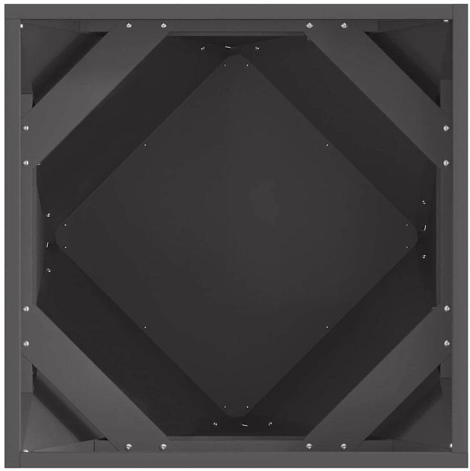 Lovelis 2 vnt. Juoda 50 x 50 x 50 cm Plienas