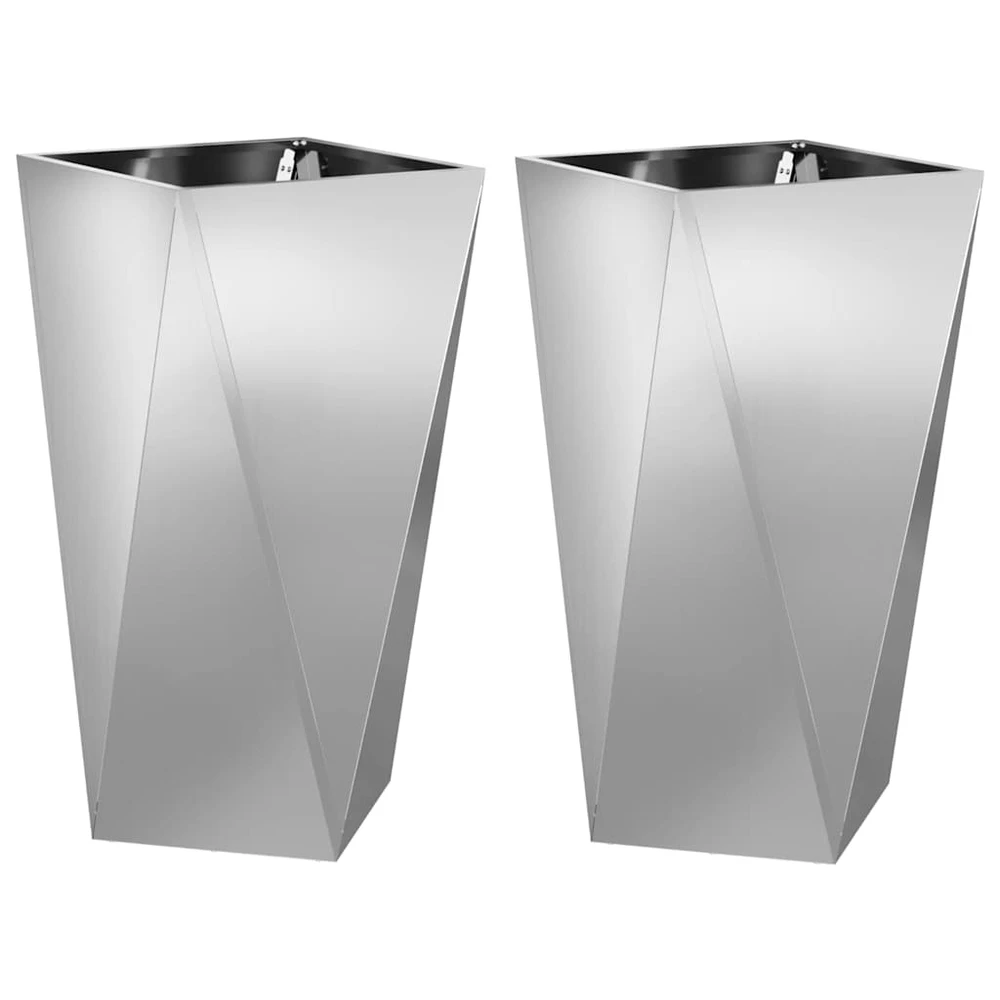 Lovelis 2 vnt. Sidabro 40 x 40 x 75 cm Cinkuota plienas