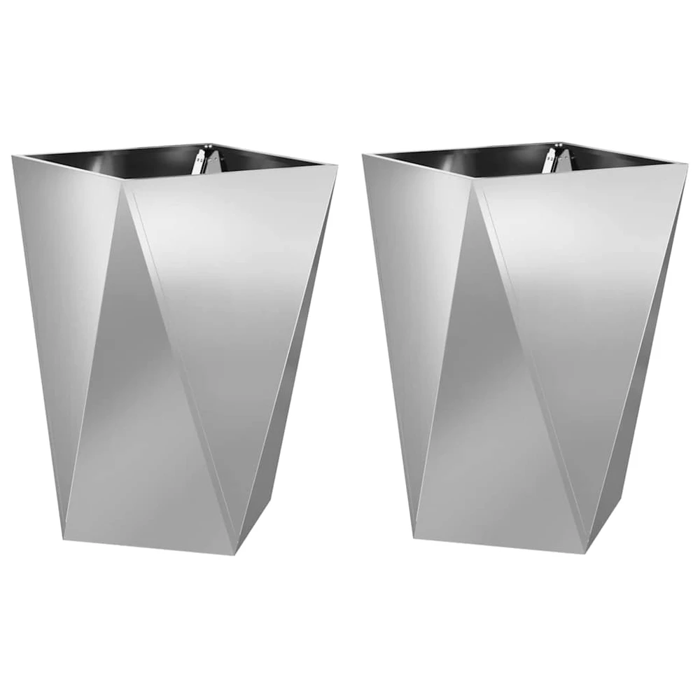 Lovelis 2 vnt. Sidabro 50 x 50 x 75 cm Cinkuota plienas
