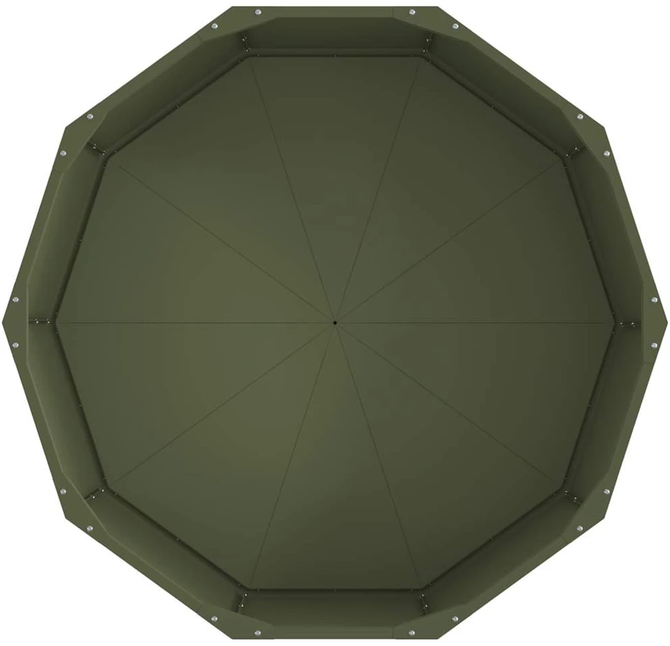 Lovelis Alyvuogių žalia 90 x 90 x 35 cm Plienas