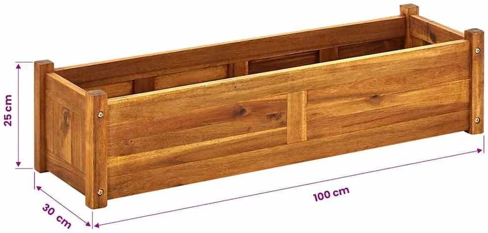 Lovelis augalams, akacija, 100x30x25cm, aukštas