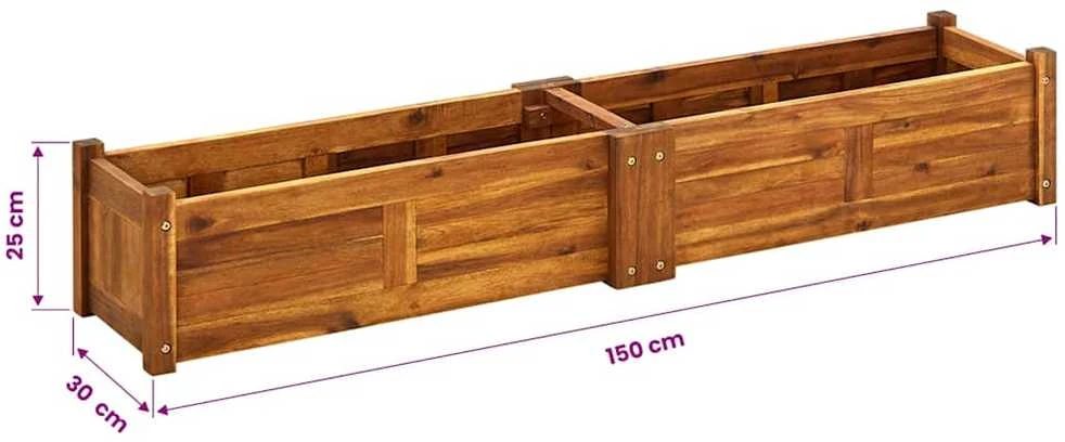 Lovelis augalams, akacija, 150x30x25cm, aukštas