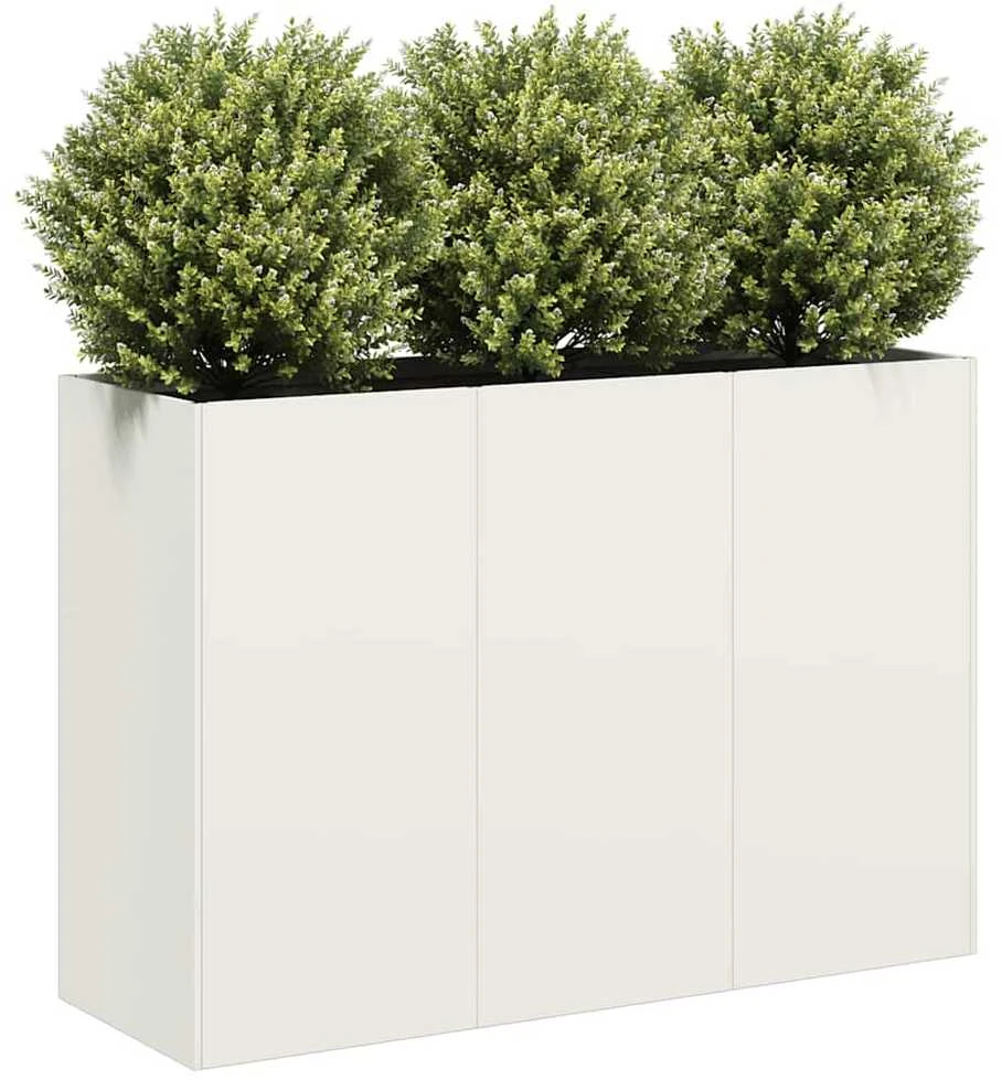 Lovelis, baltos spalvos, 120x40x80cm, šaltai valcuotas plienas