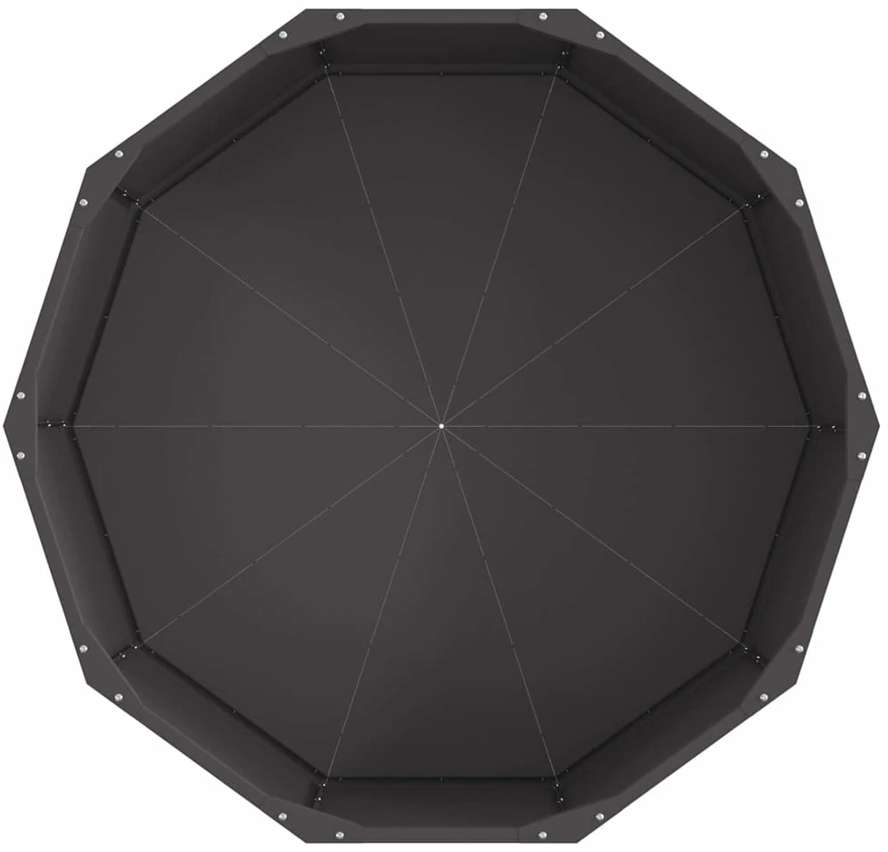 Lovelis Juoda 90 x 90 x 35 cm Plienas