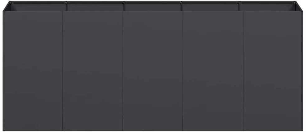 Lovelis, juodos spalvos, 200x40x80cm, šaltai valcuotas plienas