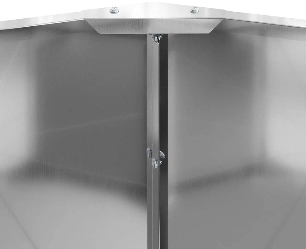 Lovelis Sidabro 60 x 60 x 35 cm Cinkuota plienas