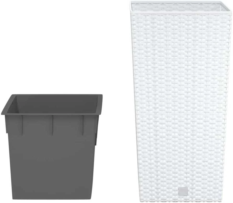 Lovelis su išimamu įdėklu, baltas, 11/26,5l, PP ratanas