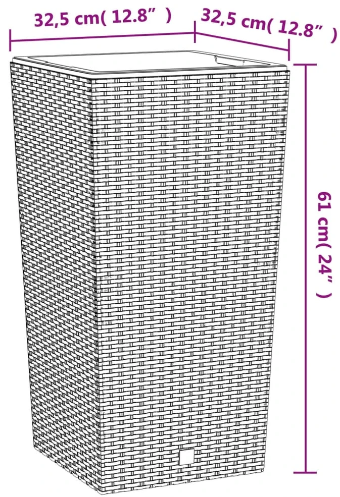 Lovelis su išimamu įdėklu, baltas, 21/49l, PP ratanas