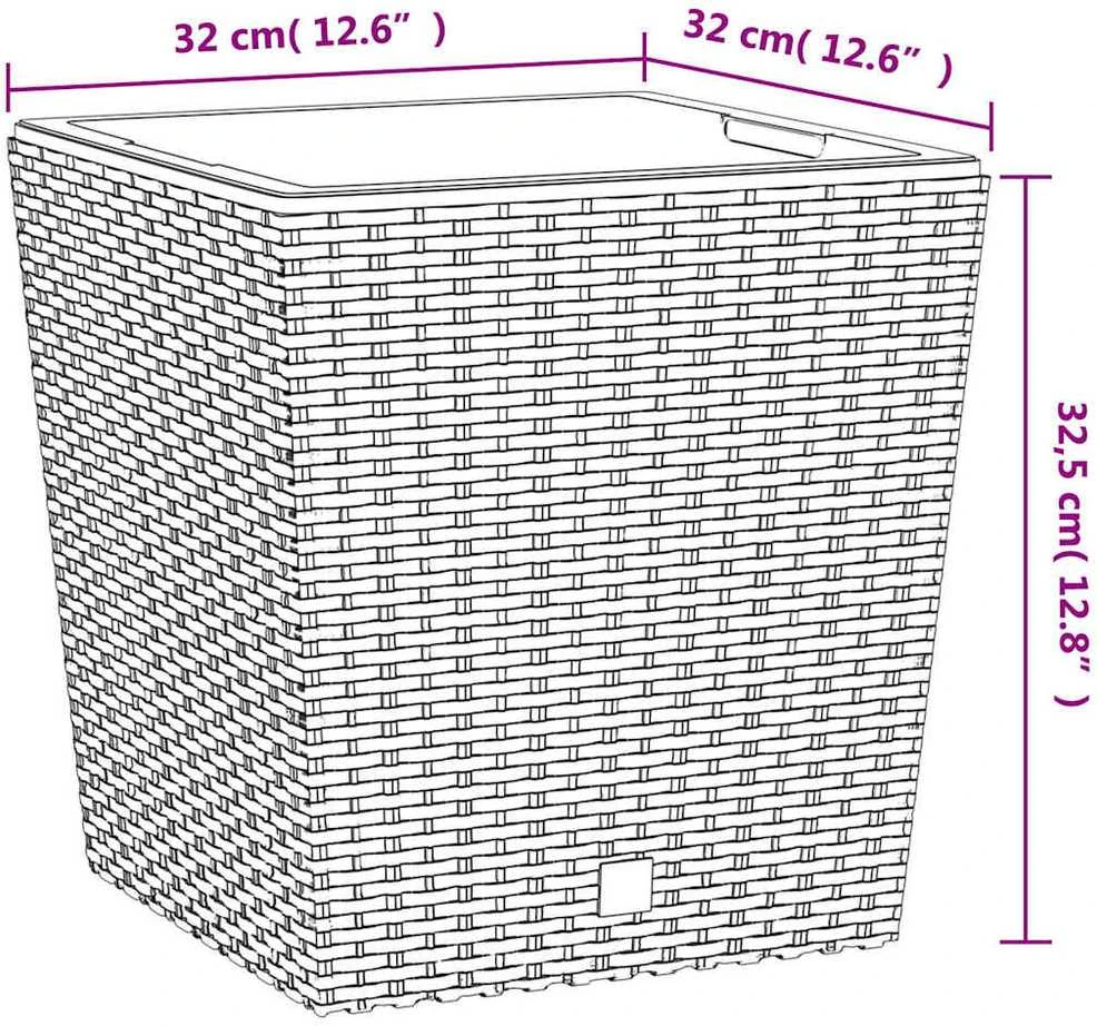Lovelis su išimamu įdėklu, rudas, 21/32l, PP ratanas