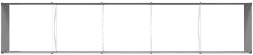 Lovelis Šviesiai pilka 480 x 100 x 45 cm Galvanizuotas plienas