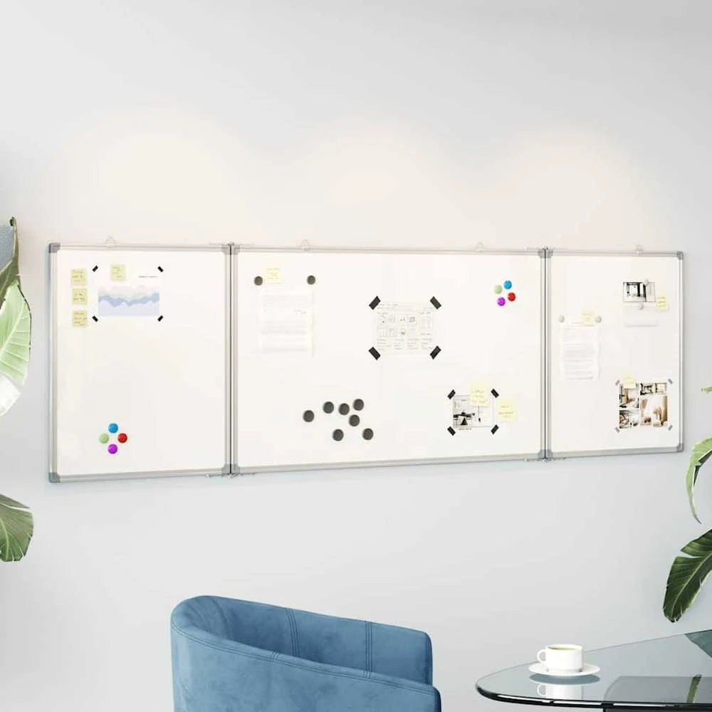 Magnetinė balta lenta, 160x60x1,7cm, aliuminis, sulankstoma