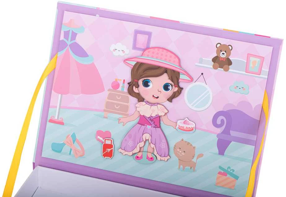 Ikonka Magnetinė dėlionė Dress up lėlė 51el.