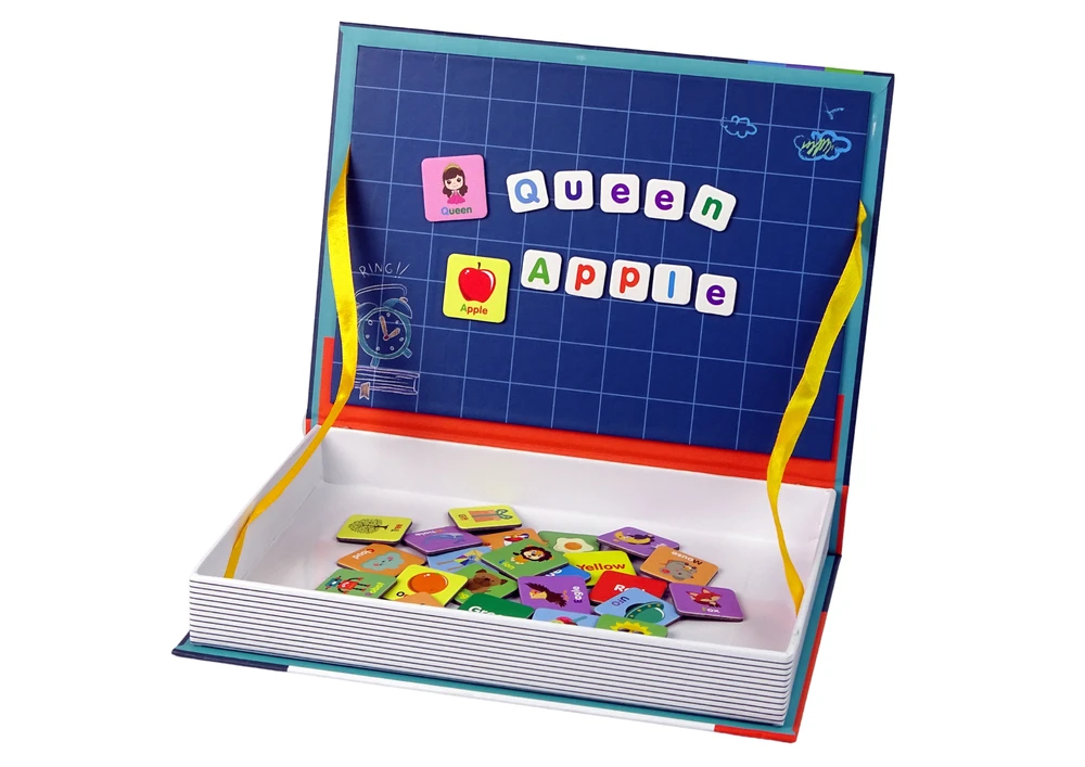Magnetinė dėlionių knyga Lean Toys Anglų abėcėlės paveikslėliai