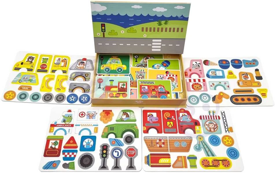 Tooky Toys Magnetinė Montessori dėlionė Tooky Toy edukacinė dėžutė su 80 elementų