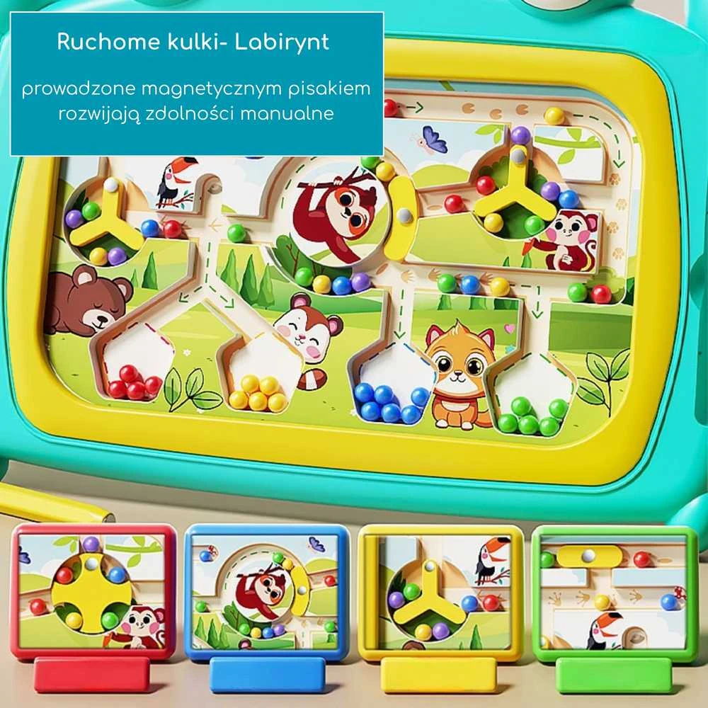 Magnetinė Montessori lavinamoji lenta su labirintu Krabas Woopie