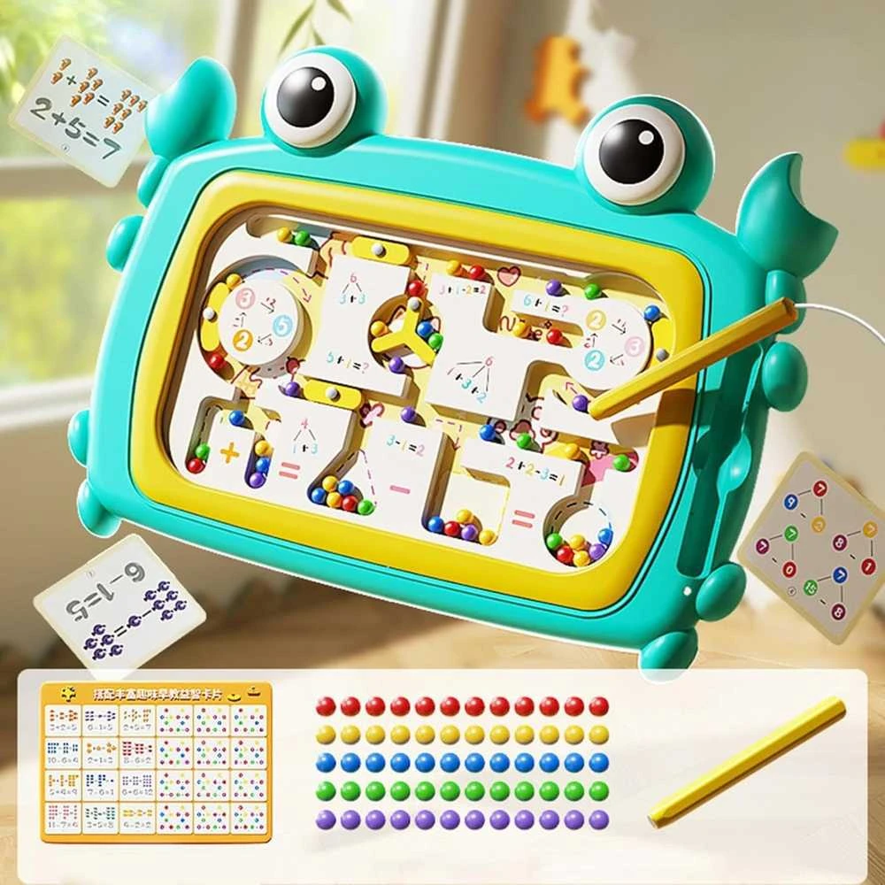 Magnetinė Montessori lavinamoji lenta su labirintu Krabas Woopie