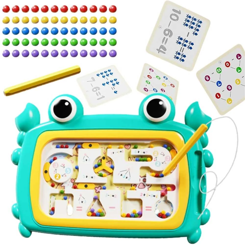Magnetinė Montessori lavinamoji lenta su labirintu Krabas Woopie