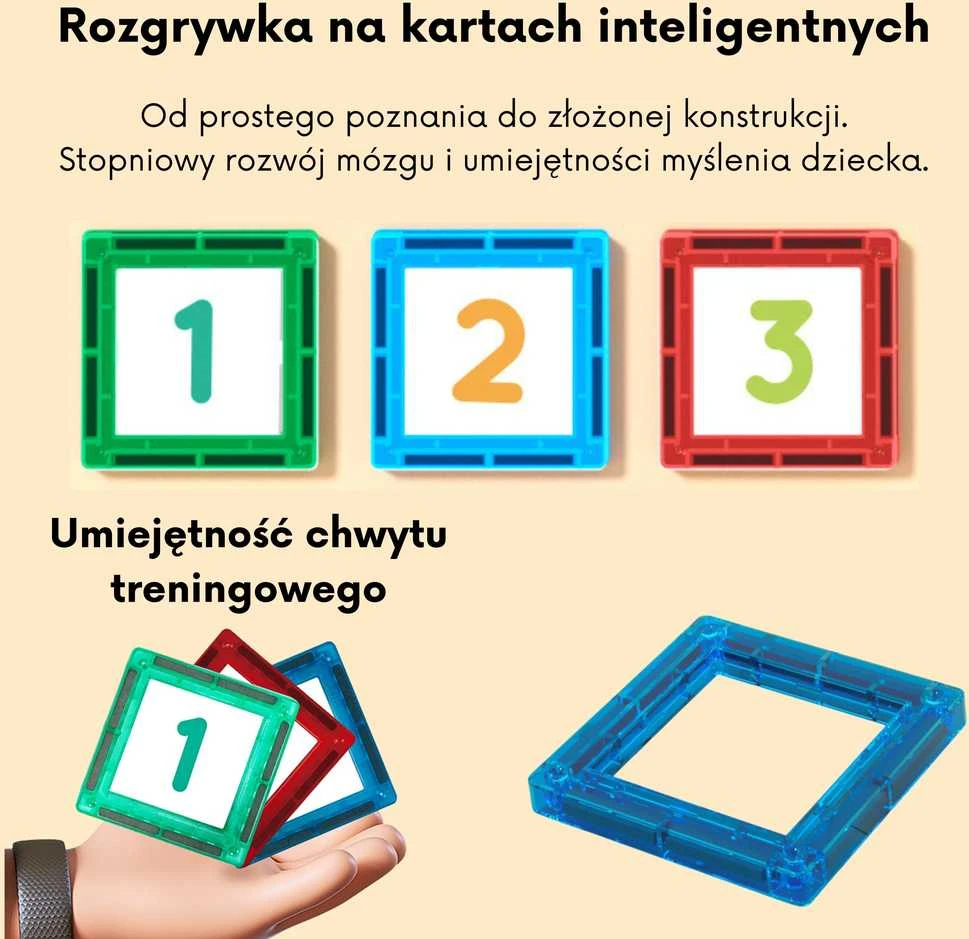 Magnetinis edukacinis konstruktorius su skaičiais WOOPIE 70vnt