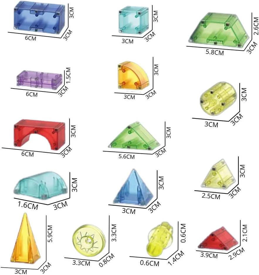 Magnetinis konstrukcinis WOOPIE 3D 63vnt