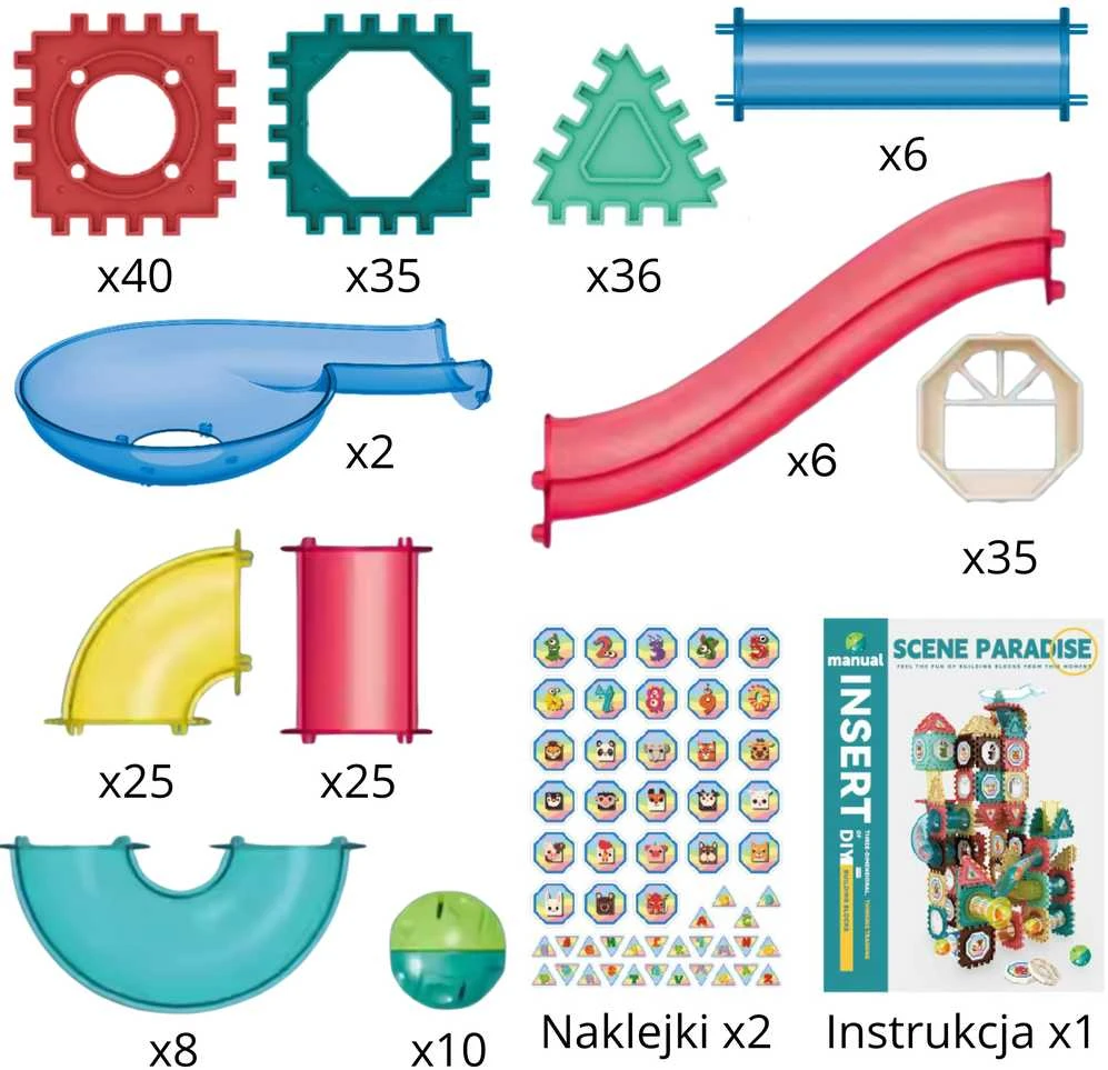 Magnetinis konstrukcinis WOOPIE 3D rinkinys 228 vnt