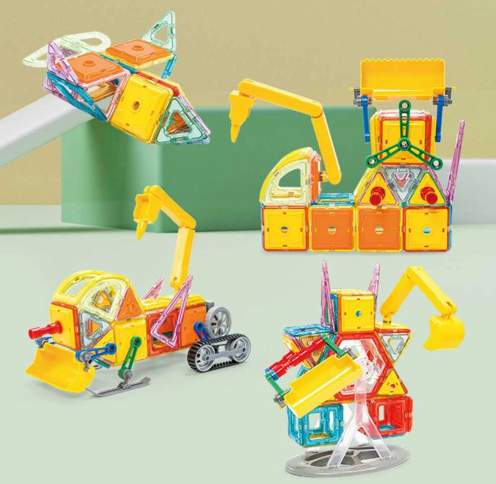 Magnetinis konstruktorius WOOPIE 3D transporto priemonių rinkinys