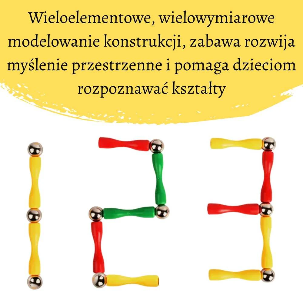 Magnetinis konstruktorius Woopie 3D XXL 128 vnt