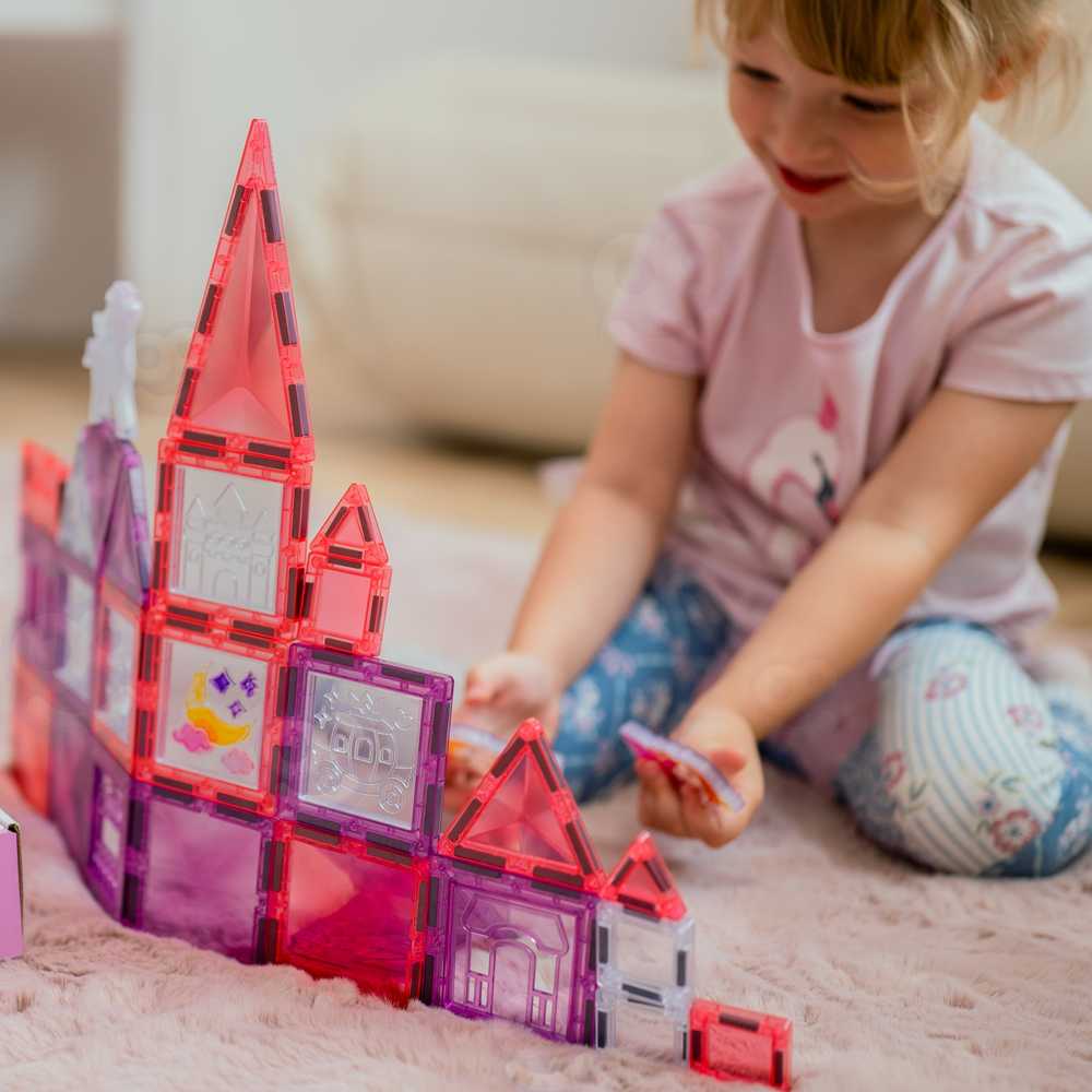 WOOPIE Magnetiniai Statybiniai Blokai Zamek Kūrimas