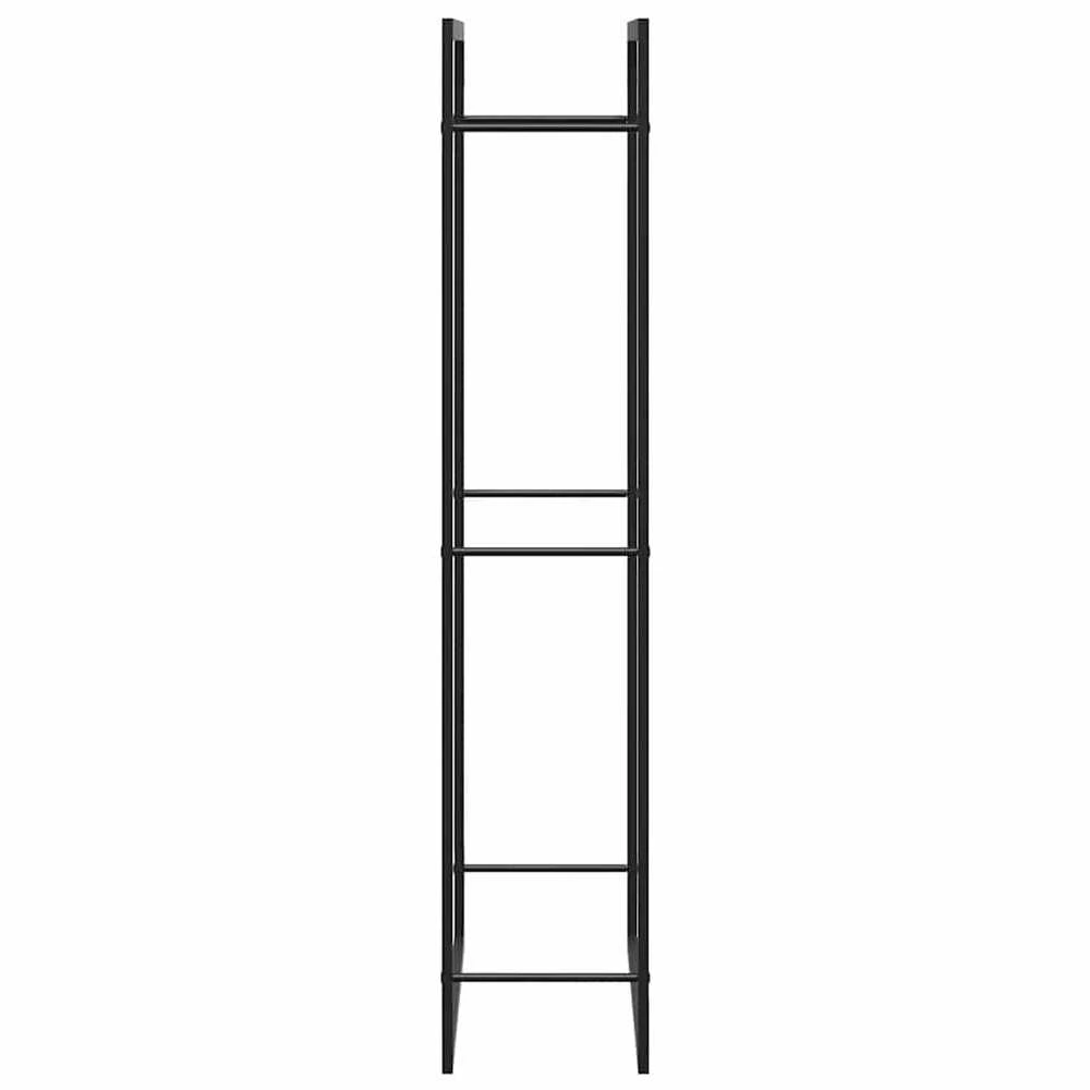 Stovas malkoms, matinės juodos spalvos, 80x28x154cm, plienas