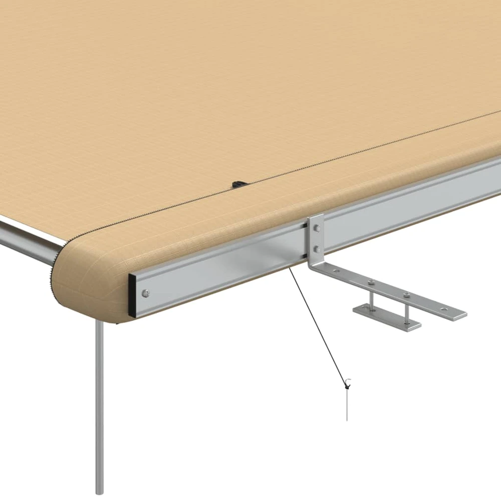 Markizė nameliui ant ratų, smėlio spalvos, 2,4x3x2,15m