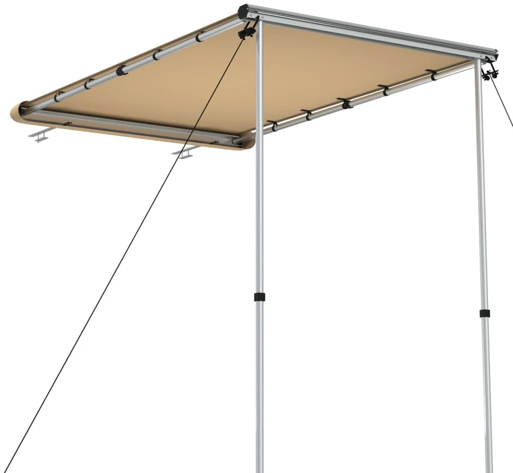 Markizė nameliui ant ratų, smėlio spalvos, 1,2x2x2,15m