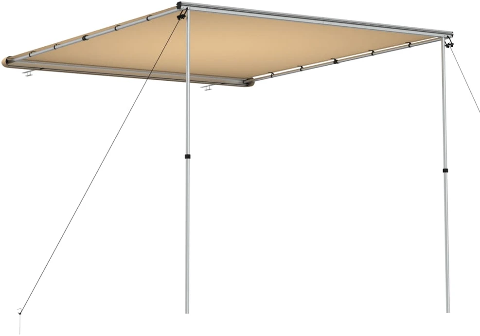 Markizė nameliui ant ratų, smėlio spalvos, 2,4x3x2,15m