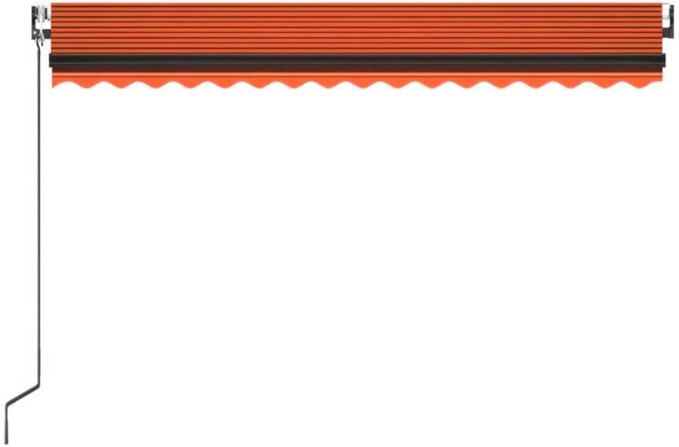 Markizė su LED/vėjo jutikliu, oranžinė/ruda, 450x350cm