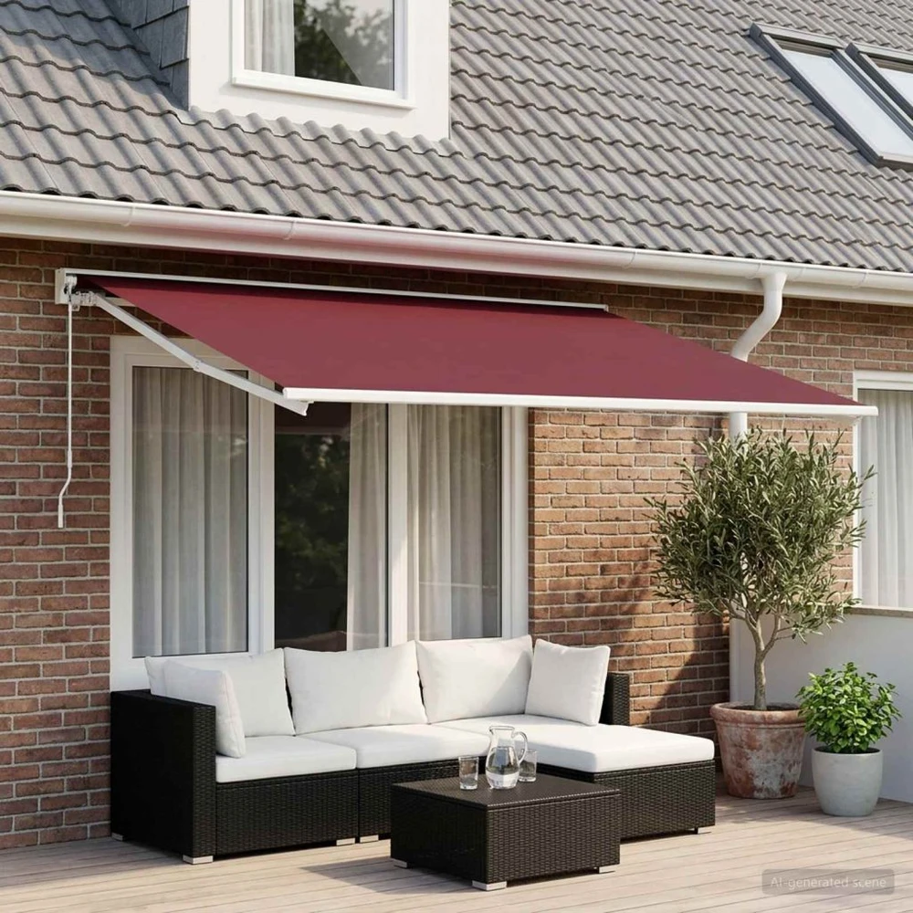 Markizės pakaitinis audinys Bordo raudona 250 x 200 cm