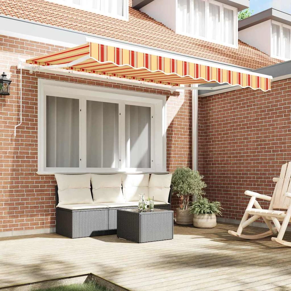 Markizės pakaitinis audinys Geltona ir Oranžinė 235 x 195 cm