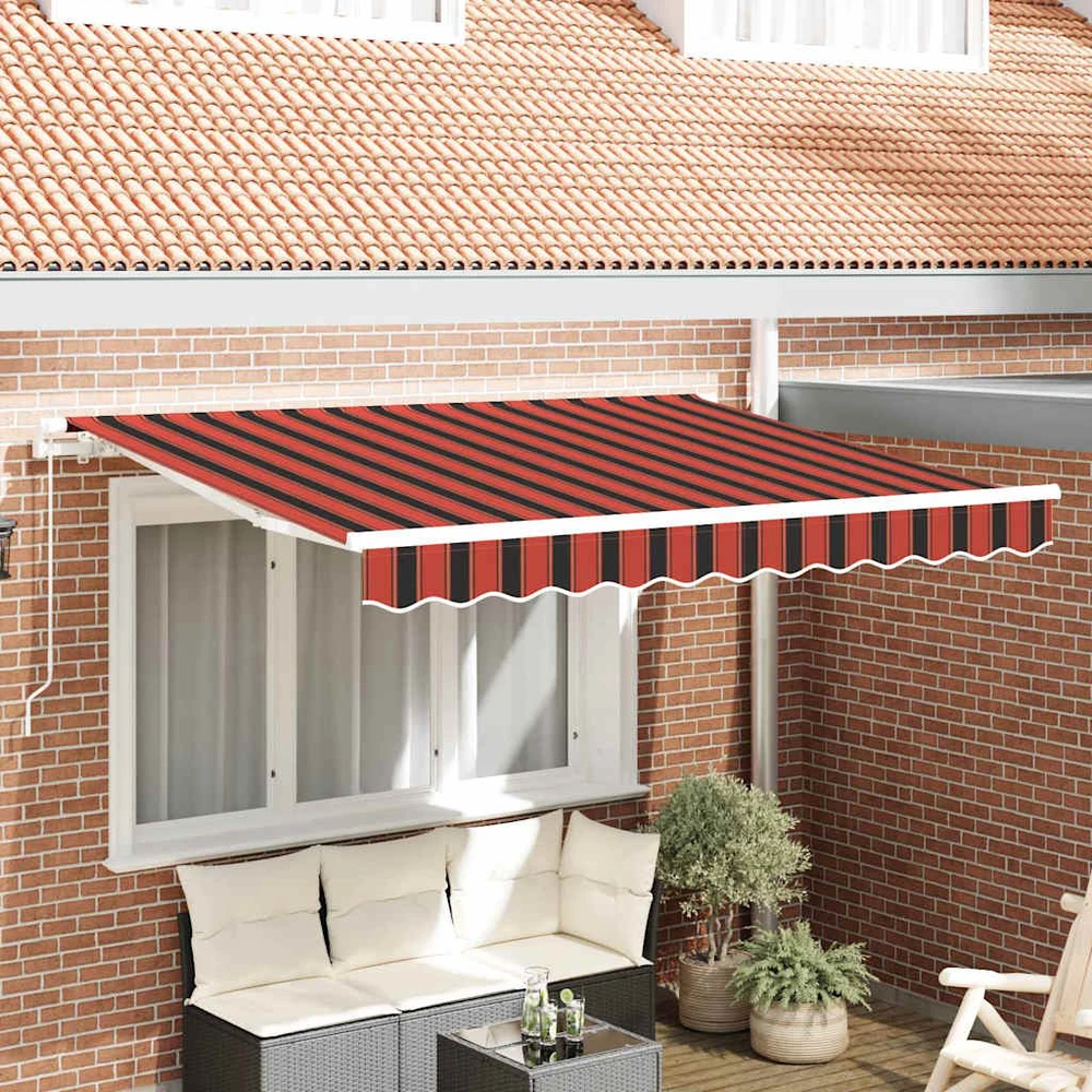 Markizės pakaitinis audinys Oranžinė ir ruda 330 x 195 cm