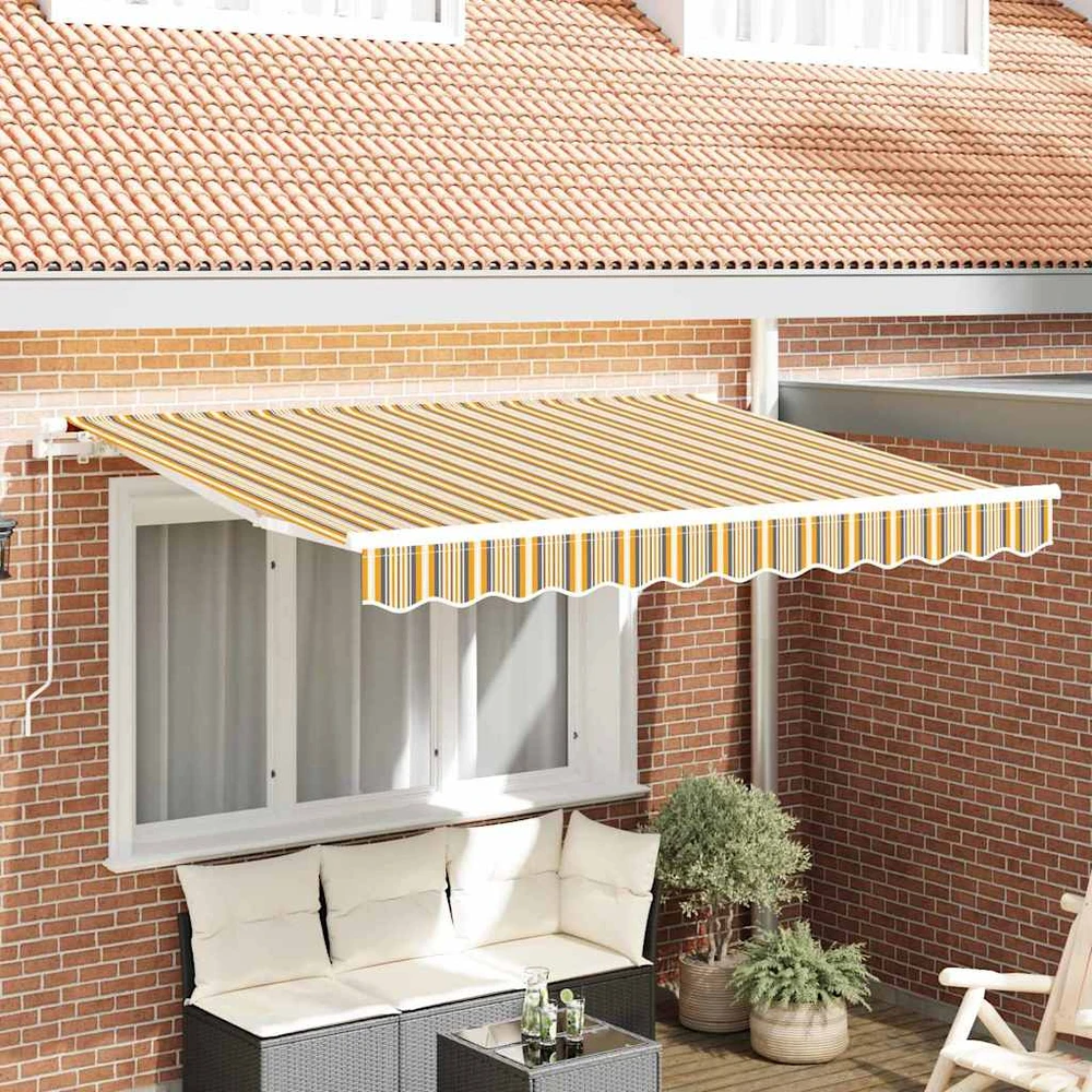 Markizės pakaitinis audinys Oranžinis ir Juodas 235 x 195 cm
