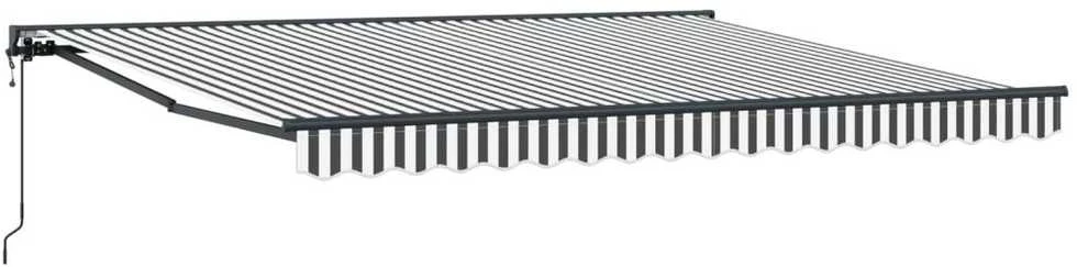 Ištraukiama markizė Antracito ir baltos 400 × 300 cm