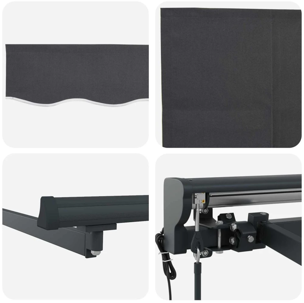 Ištraukiama markizė Oranžinė ir balta 350x250 cm audinys 3330216