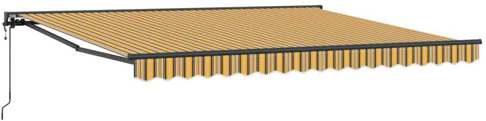Ištraukiama markizė Geltonas ir Pilkas 400 × 300 cm